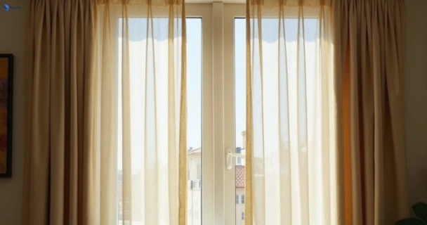 Dull dusty drapes in boronia-vic before professional cleaning